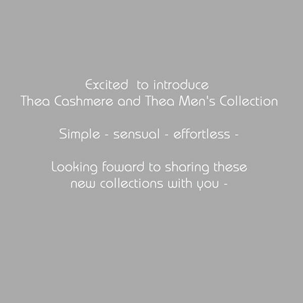 Barbara Pizik - Founder of Thea Luxury Knitwear - Fall 2021 Collection welcome greeting