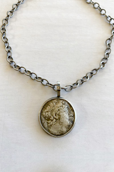 irit necklace with ancient coin pic