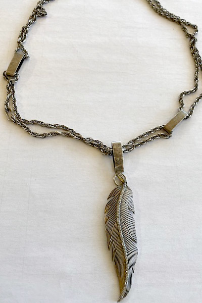 irit necklace pic with feather