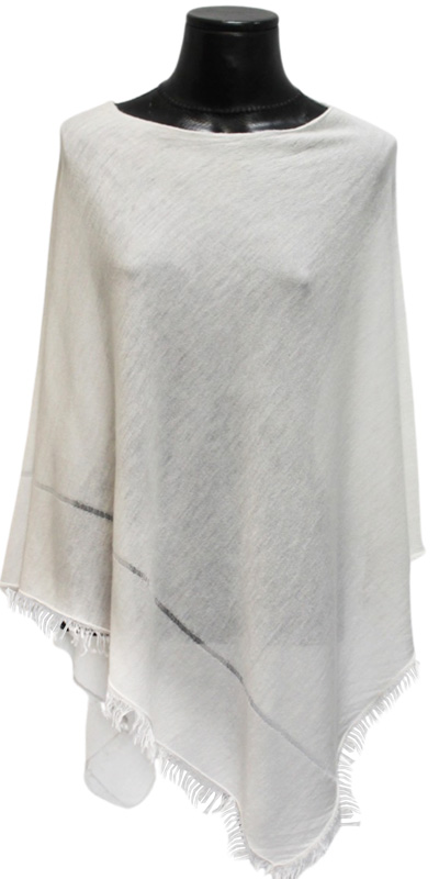 pic of long white poncho